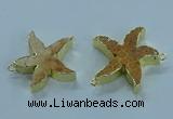 NGC1445 28mm - 30mm starfish fossil coral connectors wholesale