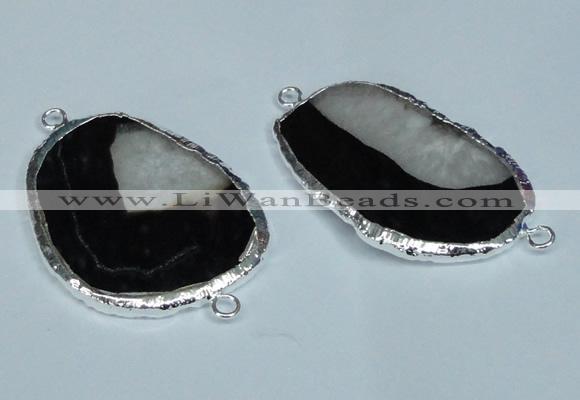 NGC160 30*40mm - 40*50mm freeform druzy agate connectors