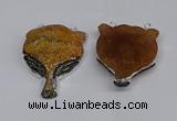 NGC1701 40*55mm - 45*60mm Fox-head agate gemstone connectors