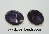 NGC181 35*45mm - 40*50mm freeform druzy agate connectors