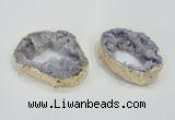 NGC201 50*60mm - 55*75mm freeform druzy agate connectors