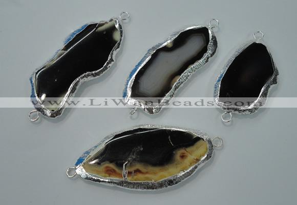 NGC35 20*40mm - 30*60mm freeform agate connectors