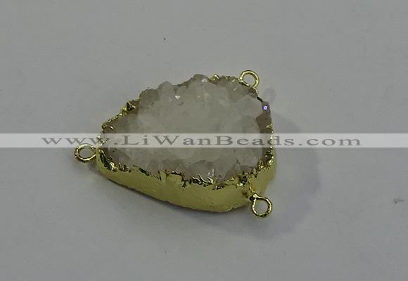 NGC5042 25*30mm - 35*40mm freeform druzy quartz connectors