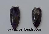 NGC5149 16*35mm - 18*40mm arrowhead amethyst connectors