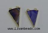 NGC5159 25*35mm - 30*40mm triangle agate gemstone connectors