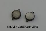 NGC5180 15mm - 16mm coin druzy agate gemstone connectors