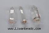 NGC540 10*35mm - 12*45mm faceted nuggets white crystal connectors