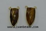 NGC5412 16*35mm - 18*40mm arrowhead yellow tiger eye connectors