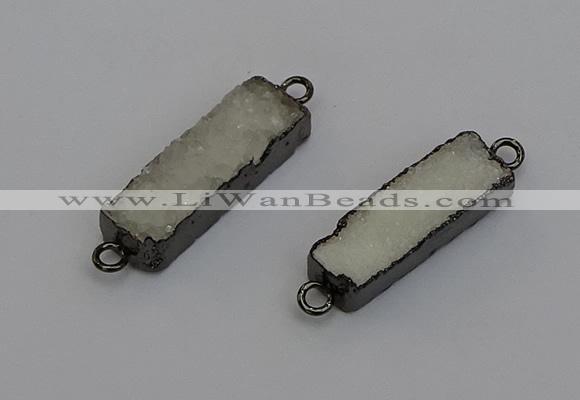 NGC5424 10*30mm - 11*32mm rectangle druzy agate connectors