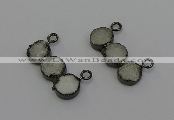 NGC5446 10*30mm druzy agate gemstone connectors wholesale