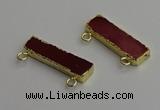 NGC5687 8*32mm - 10*35mm rectangle mookaite gemstone connectors