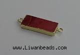 NGC5689 10*28mm - 10*30mm rectangle mookaite gemstone connectors