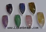 NGC5735 15*35mm - 16*45mm arrowhead mixed gemstone connectors