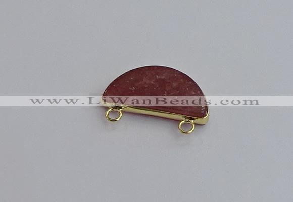 NGC5913 13*26mm moon mookaite gemstone connectors wholesale