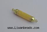 NGC5947 8*40mm tube yellow lace calcite connectors wholesale