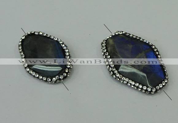 NGC6507 20*30mm - 28*30mm freeform labradorite connectors