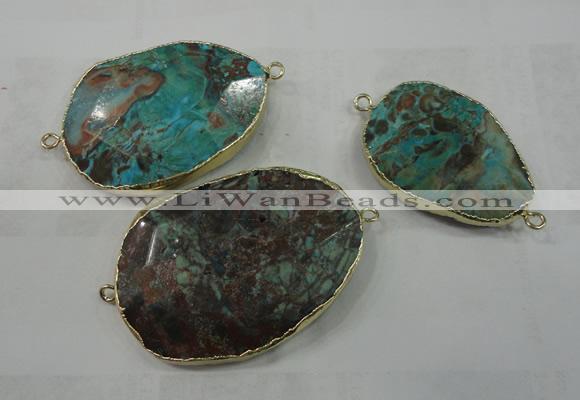 NGC664 25*35mm - 40*50mm freeform ocean agate connectors wholesale