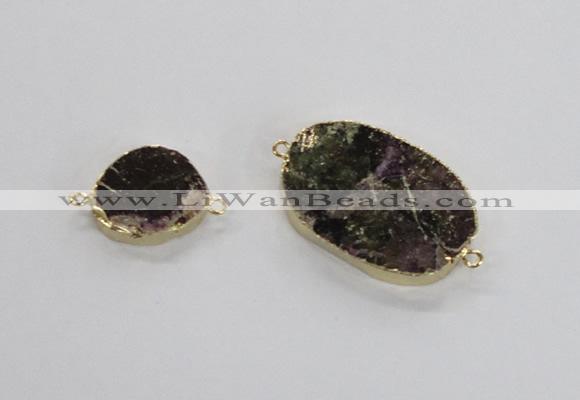 NGC689 15*20mm - 25*35mm freeform tourmaline gemstone connectors