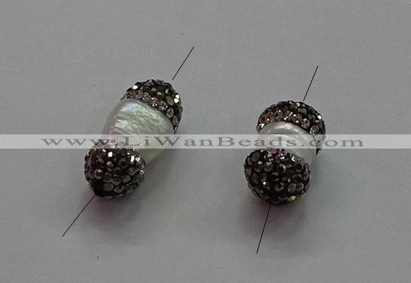 NGC7503 8*14mm - 8*20mm nuggets shell pearl connectors wholesale