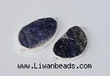 NGC996 20*30mm – 30*40mm freeform sodalite gemstone connectors