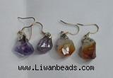 NGE10 13*18mm - 15*20mm nuggets amethyst & citrine earrings wholesale