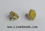 NGE139 12*14mm - 15*18mm freeform druzy agate gemstone earrings