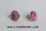 NGE141 12*14mm - 15*18mm freeform druzy agate gemstone earrings