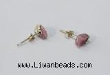 NGE149 4*6mm - 5*8mm freeform tourmaline gemstone earrings