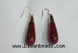 NGE15 10*40mm teardrop agate gemstone earrings wholesale