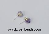 NGE164 4*6mm – 5*8mm freeform lavender amethyst earrings