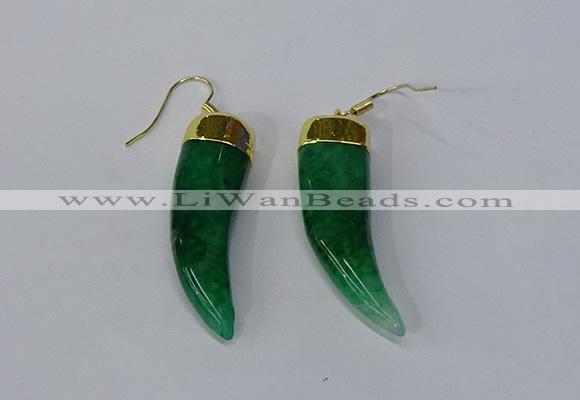 NGE231 10*40mm - 12*45mm oxhorn agate gemstone earrings wholesale