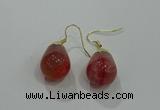 NGE236 15*20mm teardrop agate gemstone earrings wholesale