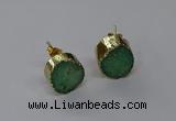 NGE317 12mm - 14mm freeform druzy agate earrings wholesale