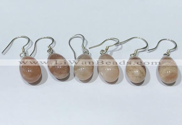 NGE412 10*14mm teardrop moonstone earrings wholesale