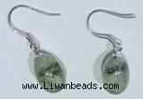 NGE420 10*14mm teardrop green rutilated quartz earrings earrings wholesale