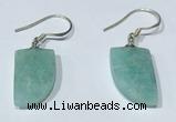 NGE424 10*15mm horn-shaped amazonite earrings wholesale