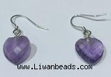 NGE431 10*10mm heart-shaped amethyst earrings wholesale