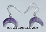 NGE432 10*14mm moon-shaped amethyst earrings wholesale