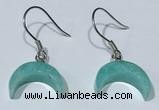 NGE433 10*14mm moon-shaped amazonite earrings wholesale