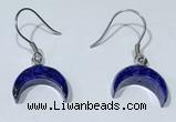 NGE434 10*14mm moon-shaped lapis lazuli earrings wholesale