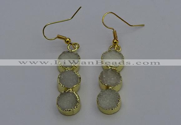 NGE5040 10*30mm - 10*32mm druzy agate gemstone earrings wholesale