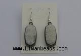 NGE5140 10*22mm - 12*25mm freeform plated druzy quartz earrings