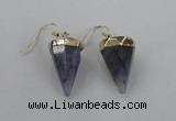 NGE63 14*20mm - 15*22mm cone agate gemstone earrings wholesale