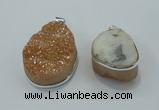 NGP1001 25*35mm - 35*45mm freeform druzy agate beads pendant