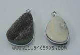 NGP1003 25*35mm - 35*45mm freeform druzy agate beads pendant