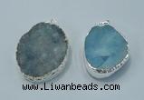 NGP1010 25*35mm - 35*45mm freeform druzy agate beads pendant