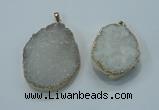 NGP1022 25*35mm - 35*45mm freeform druzy agate beads pendant