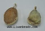 NGP1025 25*35mm - 35*45mm freeform druzy agate beads pendant