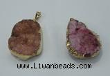 NGP1026 25*35mm - 35*45mm freeform druzy agate beads pendant