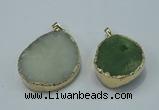 NGP1027 25*35mm - 35*45mm freeform druzy agate beads pendant